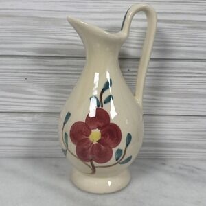 Vintage Purinton Pottery Slip Ware Floral Jug/Pitcher Hand Painted